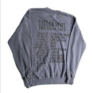 Taylor Swift Eras Tour Blue Crewneck L New Without Tag